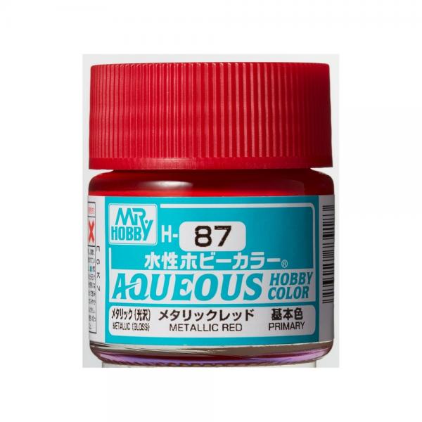 Mr Hobby -Gunze Aqueous Hobby Colors (10 ml) Metallic Red  - H-087