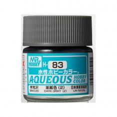 Mr Hobby -Gunze Aqueous Hobby Colors (10 ml) Dark Gray (2) 