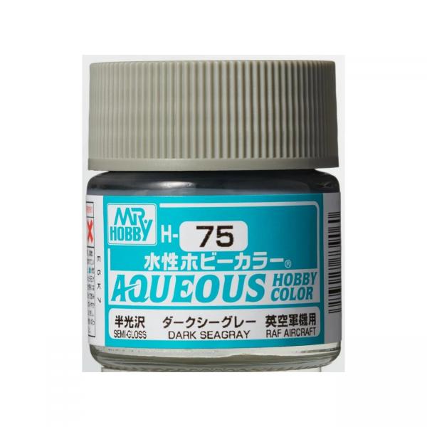 Mr Hobby -Gunze Aqueous Hobby Colors (10 ml) Dark Seagray  - H-075