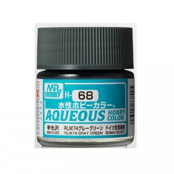 Mr Hobby -Gunze Aqueous Hobby Colors (10 ml) RLM74 Dark Gray  - H-068
