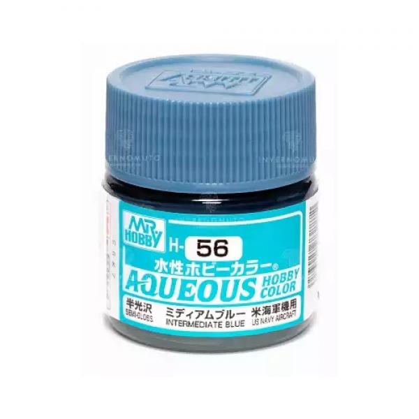 Mr Hobby -Gunze Aqueous Hobby Colors (10 ml) Intermediate Blue  - H-056