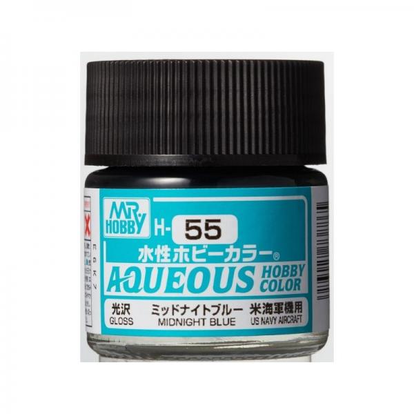 Mr Hobby -Gunze Aqueous Hobby Colors (10 ml) Midnight Blue  - H-055