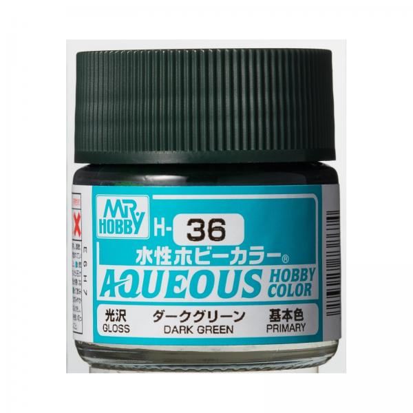 Mr Hobby -Gunze Aqueous Hobby Colors (10 ml) Dark Green  - H-036