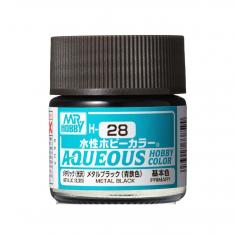 Mr Hobby -Gunze Aqueous Hobby Colors (10 ml) Metal Black 