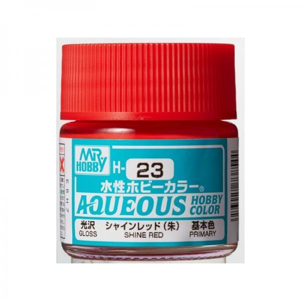 Mr Hobby -Gunze Aqueous Hobby Colors (10 ml) Shine Red  - H-023