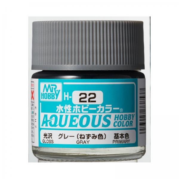 Mr Hobby -Gunze Aqueous Hobby Colors (10 ml) Gray  - H-022