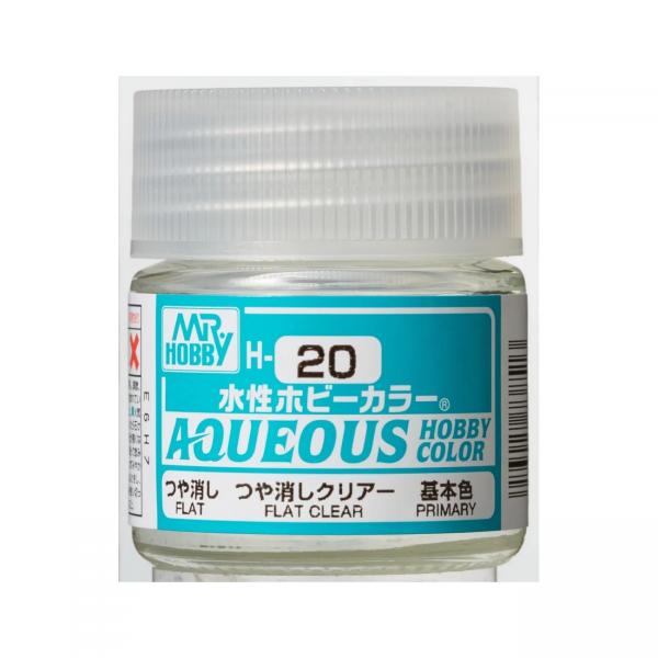 Mr Hobby -Gunze Aqueous Hobby Colors (10 ml) Flat Clear  - H-020