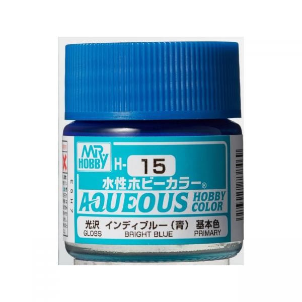 Mr Hobby -Gunze Aqueous Hobby Colors (10 ml) Bright Blue  - H-015