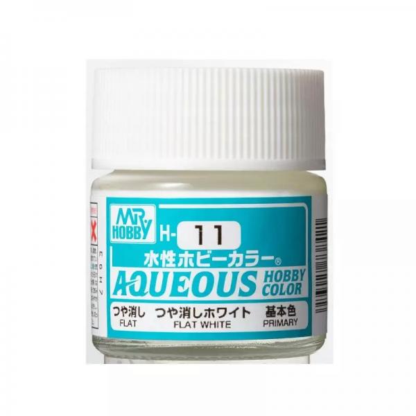 Mr Hobby -Gunze Aqueous Hobby Colors (10 ml) Flat White  - H-011