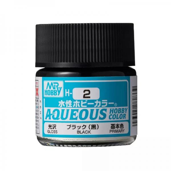 Mr Hobby -Gunze Aqueous Hobby Colors (10 ml) Black  - H-002