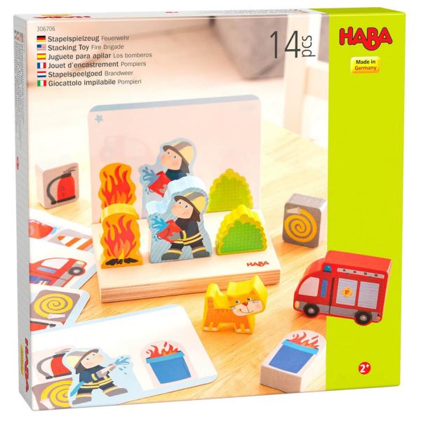 Juego de apilamiento de madera 3D Bomberos - Haba-1306706