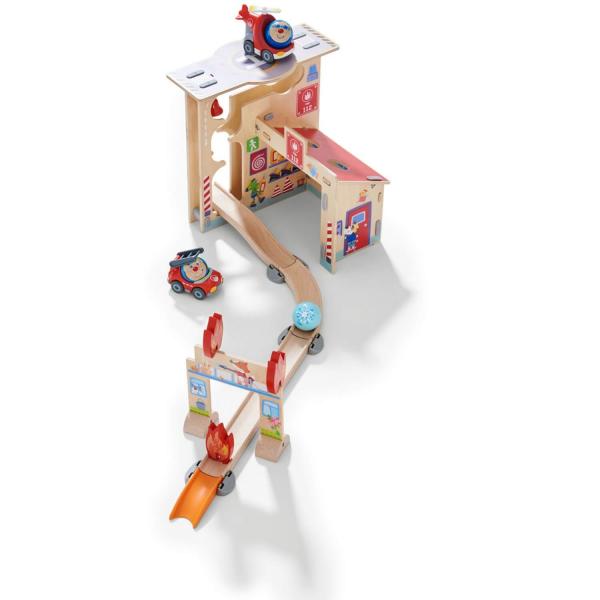 Wooden game circuit - Kullerbü: Fire station - Haba-1304847