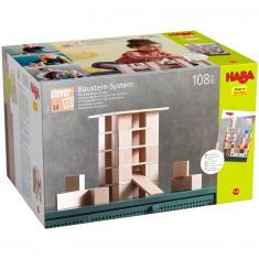 Wooden building blocks: 108 pieces