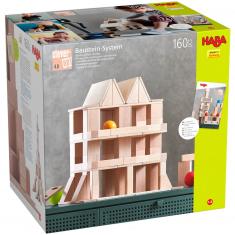 Wooden building blocks: 160 pieces