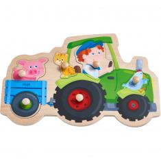 Puzzle Bonito paseo en tractor.