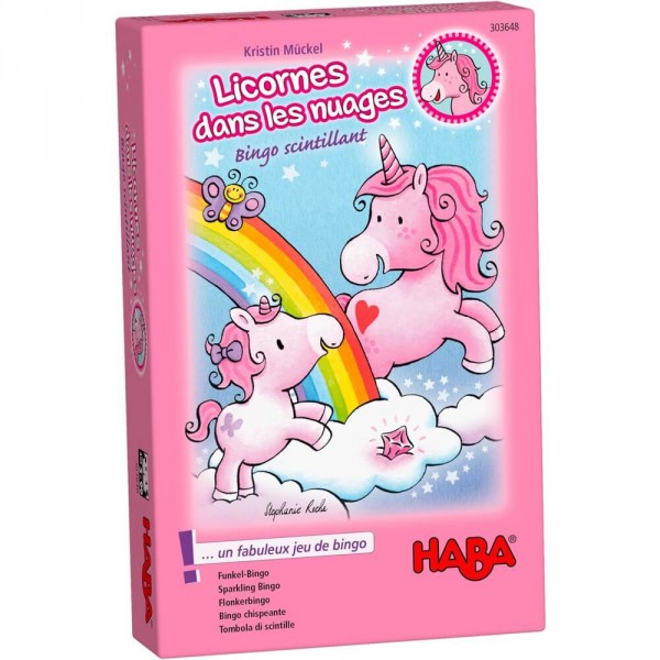 Glitter Bingo: Unicornio en las nubes - Haba-303648