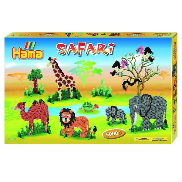 Boîte de 5000 perles et plaques Hama Midi : Safari - Hama-3032