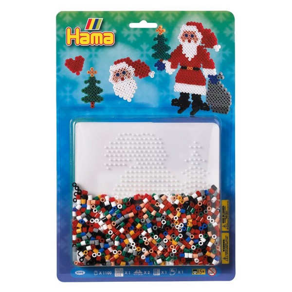 Kit de perles Hama midi : Père Noël - Hama-4098