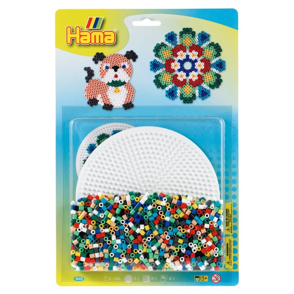 Kit de perles Hama midi : Plaque ronde - Hama-4025