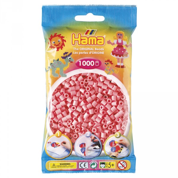 Sachet de 1000 perles Hama Midi : Rose - Hama-207-06