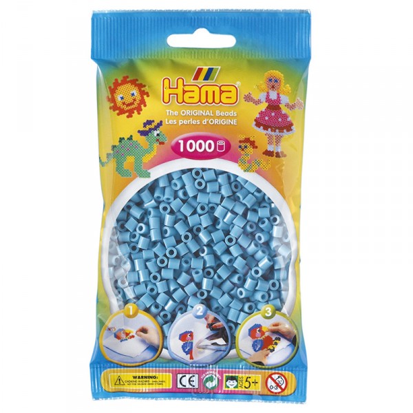 Sachet de 1000 perles Hama Midi : Turquoise - Hama-207-31