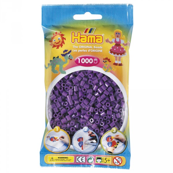 Sachet de 1000 perles Hama Midi : Violet - Hama-207-07