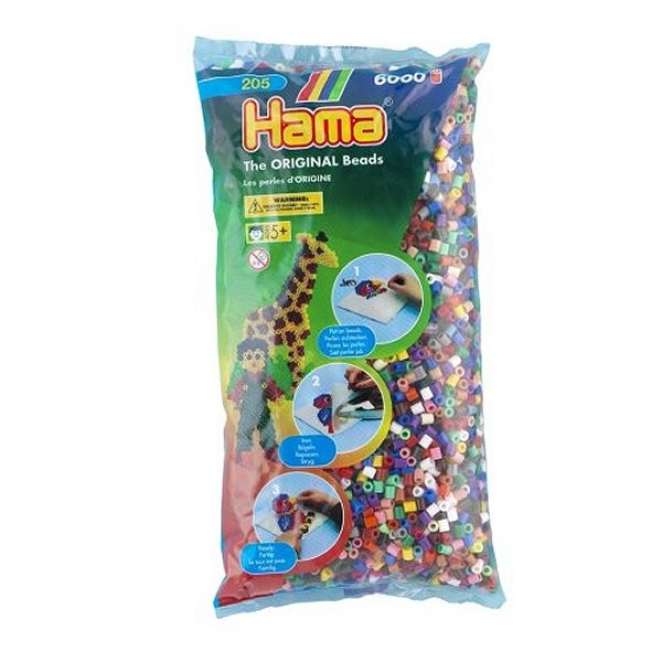 Sachet de 6000 perles Hama Midi : 22 couleurs - Hama-205-67