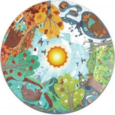 16-piece circular puzzle: 4 seasons