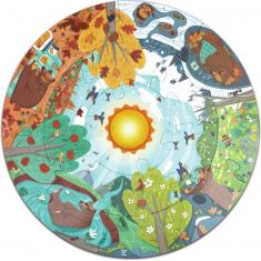 Circular puzzle 16 pieces : Four seasons