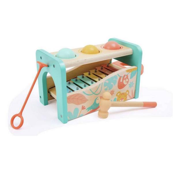 Banc à marteler avec xylophone en bois - Hape-E8577