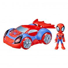 Figurine et véhicule Spidey Amazing Friends : Arachno-Bolide lumineux