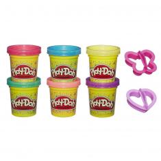 Set de 6 pots de pâte à modeler paillettée et ces accessoires : Play-Doh Sparkles