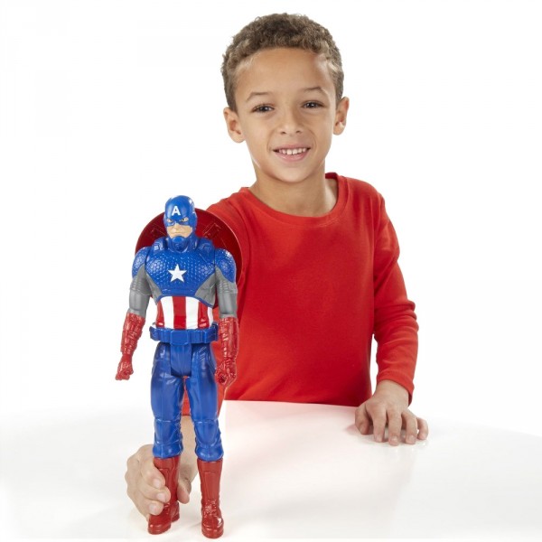 Figurine Avengers : Série Héros Titan 30 cm : Captain America - Hasbro-B6660-C0757