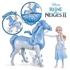 Figurines La Reine des Neiges 2 (Frozen) :  Elsa et Nokk - Marche et Nage