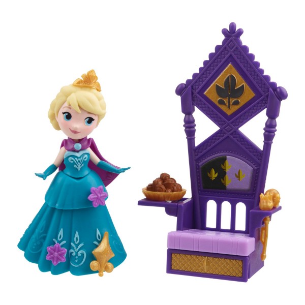 Figurine La Reine des Neiges (Frozen) : Elsa et son trône : Le couronnement d'Elsa - Hasbro-B5188-B5189