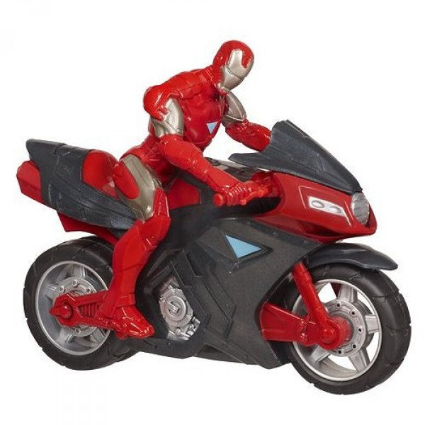 Figurine Avengers avec véhicule : Iron Assault Bike de Iron Man - Hasbro-37723-39684