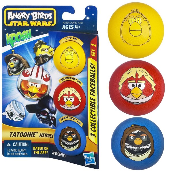 Balles Personnages Koosh : Angry Birds Star Wars : Tatooine Heroes - Hasbro-A2632-A2634