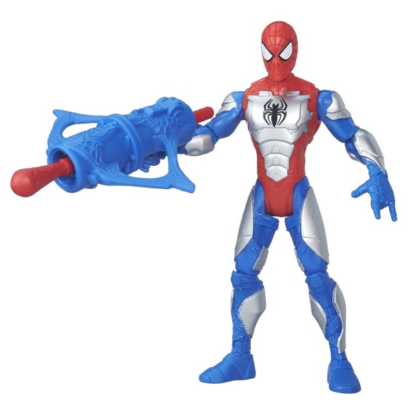 Figurine articulée Spiderman Web Warrior : L'armure de Spiderman - Hasbro-B5758-B5876