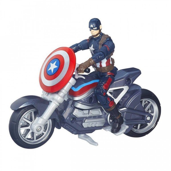 Figurine Captain America avec moto - Hasbro-B6354