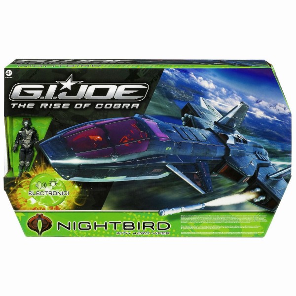 Figurine et véhicule Gi Joe : The rise of Cobra : Avion électronique Nightbird - Hasbro-68972