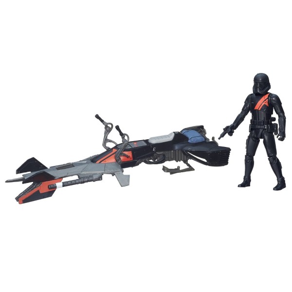 Figurine et véhicule léger Star Wars : Motojet Élite et Stormtrooper - Hasbro-B3716-B3718