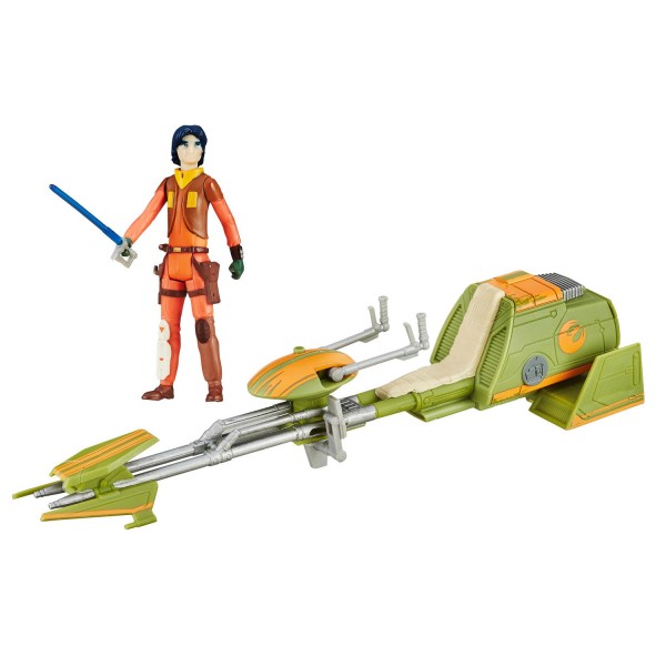 Figurine et véhicule léger Star Wars : Ezra Bridger's Speeder - Hasbro-B3716-B6113
