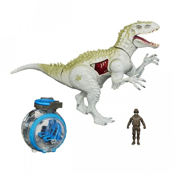 Figurine Jurassic World : Véhicules Traqueurs : Indominus Rex et Gyrosphère - Hasbro-B1423-B1424