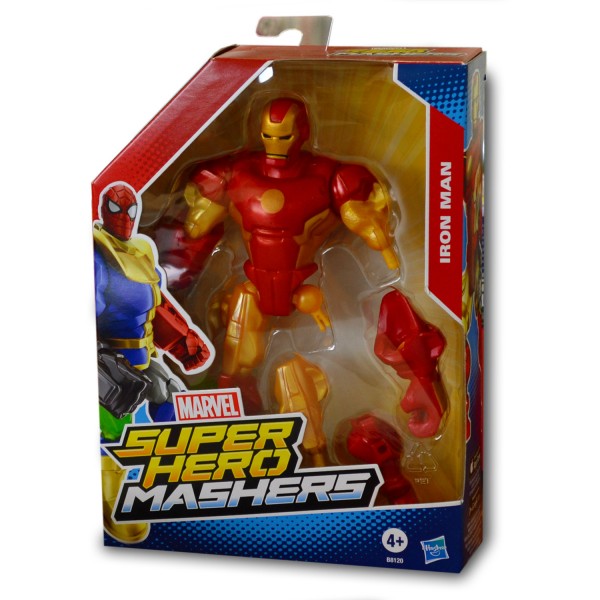 Figurine Marvel Super Hero Mashers : Iron Man rouge et doré - Hasbro-A6825-B8120
