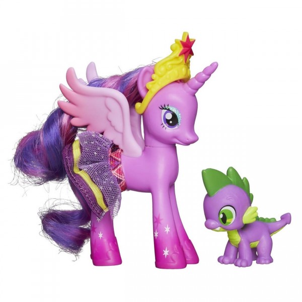 Figurine Mon petit poney À travers le miroir : Twilight Sparkle et dragon Spike - Hasbro-A6474-A6695