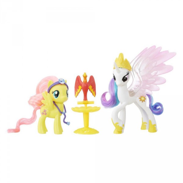 Figurine My Little Pony : Coffret Amies pour la vie : Princesse Celestia et Fluttershy - Hasbro-B9160-B9849
