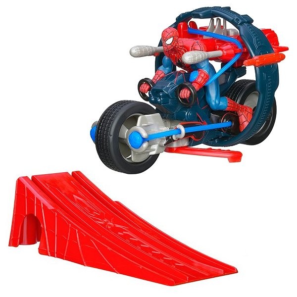 Figurine Spider-Man avec véhicule et rampe : Moto-Voltige - Hasbro-A1505