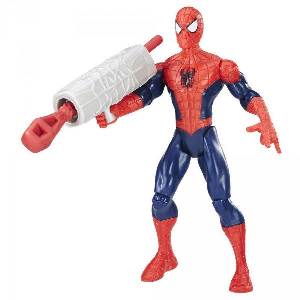 Figurine Spiderman 15 cm : Spider-Man avec lance-projectile - Hasbro-C0440-C0441