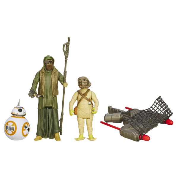 Figurine Star Wars : Duo de figurines avec accessoires : BB-8, Unkar's Thug et Jakku Scavenger - Hasbro-B3955-B3956