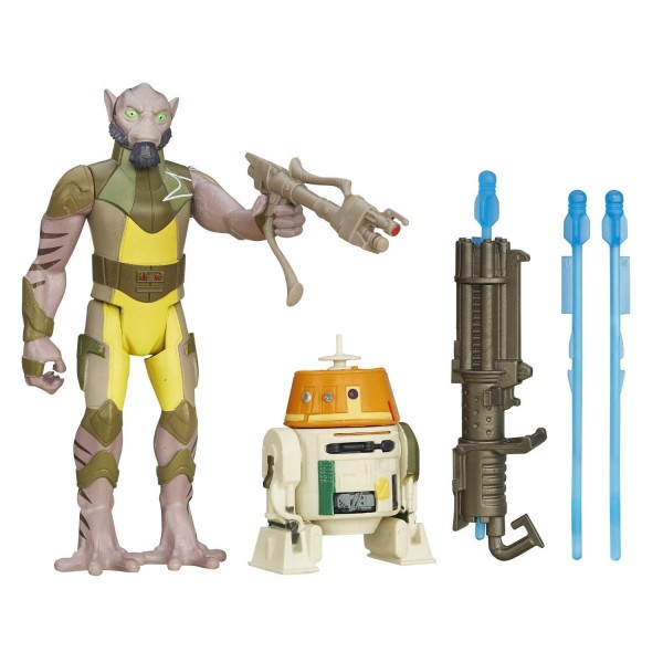 Figurine Star Wars : Duo de figurines avec accessoires : Garazeb Orrelios et C1-10P Chopper - Hasbro-B3955-B3962